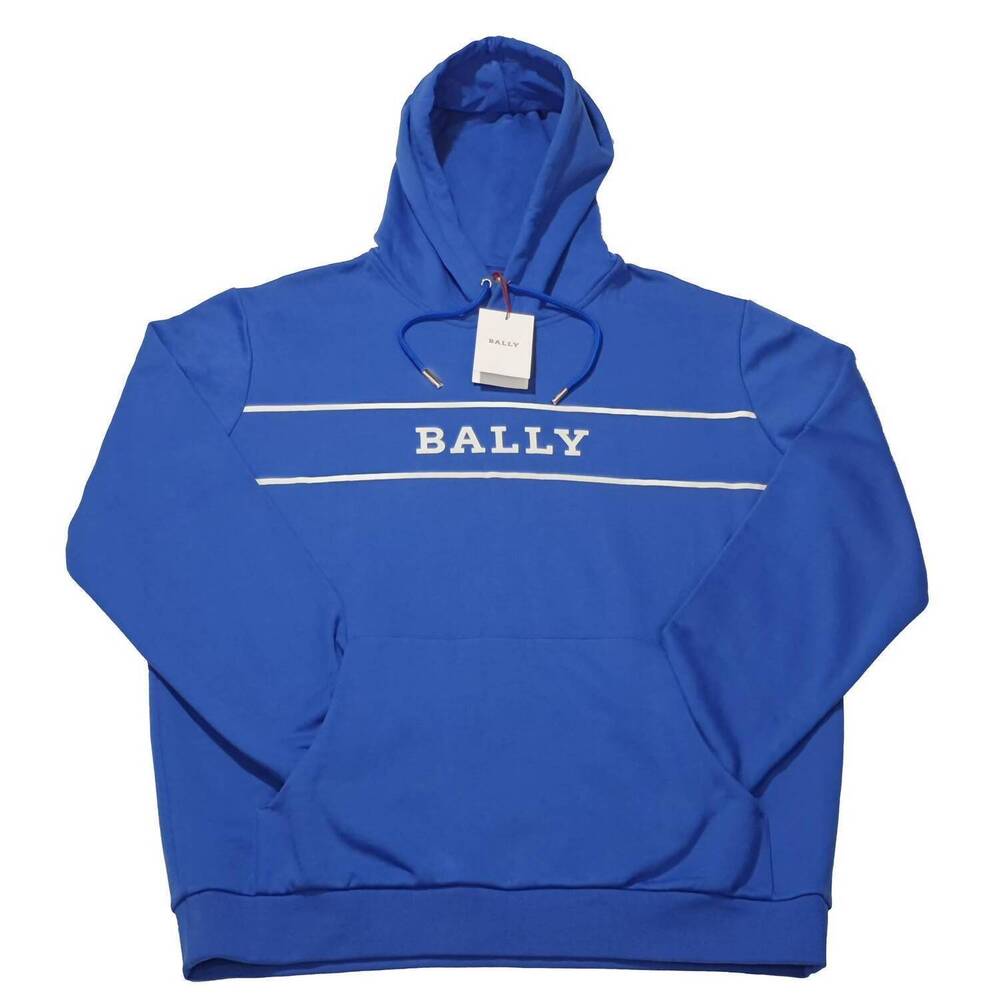 NEW BALLY unisex hooded sweatshirt in blue